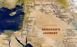 Abraham's journey map
